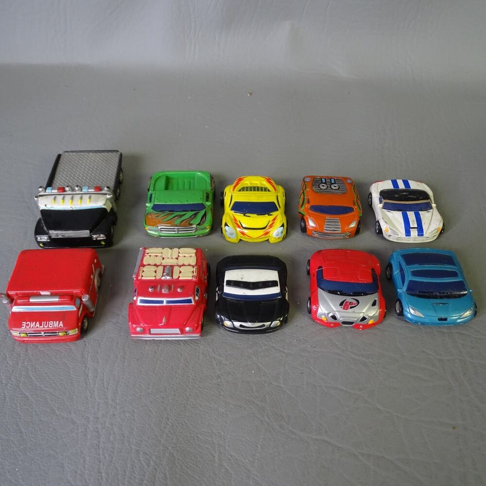 Lot of 10 Phat Boyz Cars Fire Ambulance Tow Truck Police